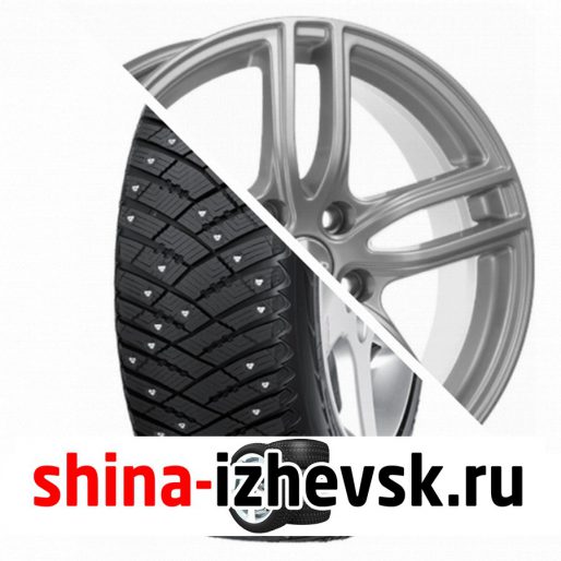 Колесо в сборе Goodyear Ultra Grip Ice Arctic SUV 225/65 R17 T 102 + СКАД БРАЙТОН 7xR17 5×112 ET45 DIA57.1 Серебристый в Ижевске
